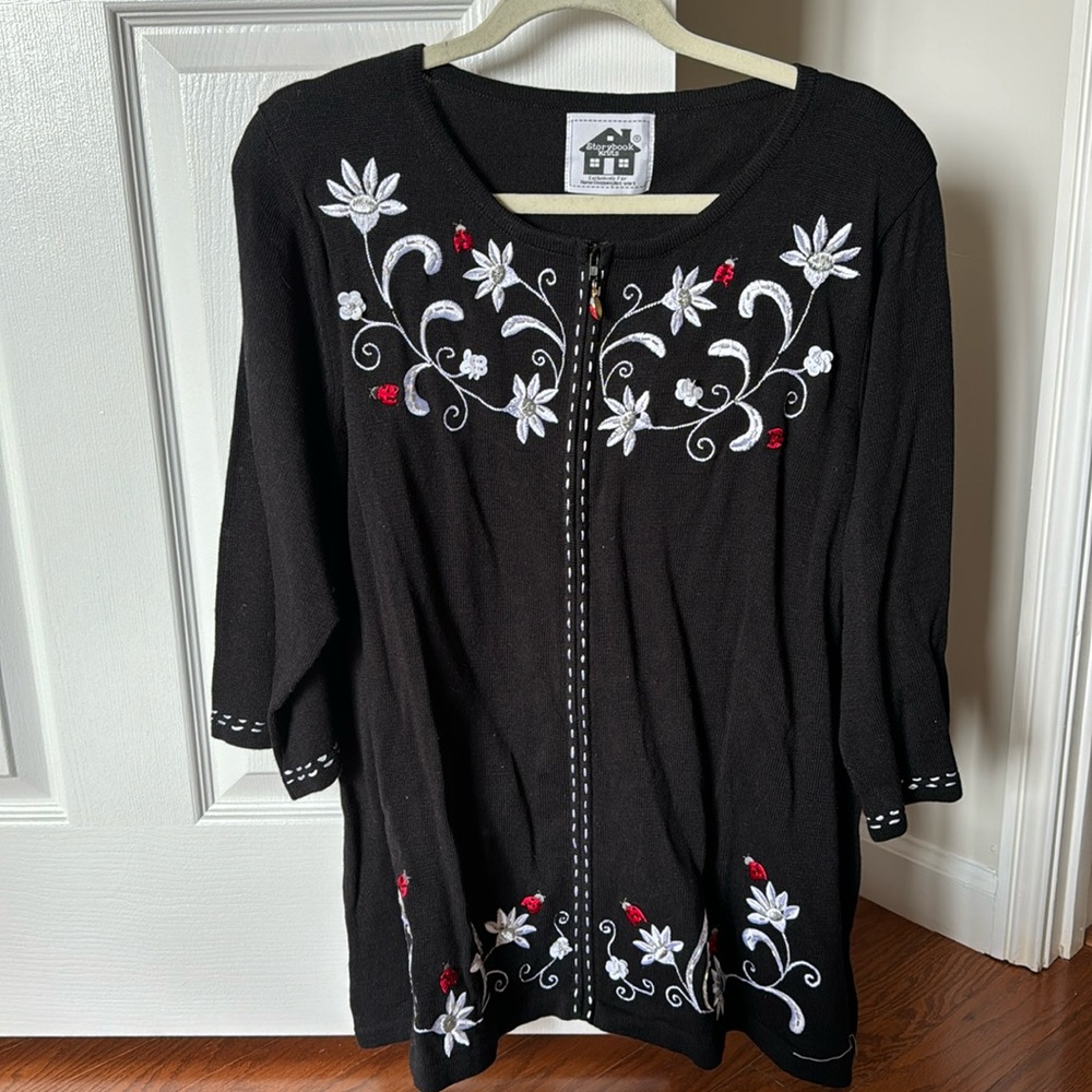 Storybook knits sweater with zipper